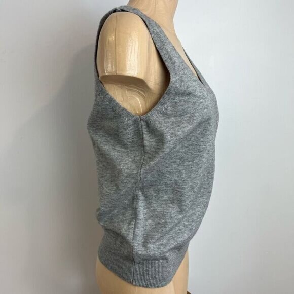 Womance Women’s Medium Acrylic Grey Gray Oversized Tank Top Shirt Casual Relaxed - Picture 2 of 8